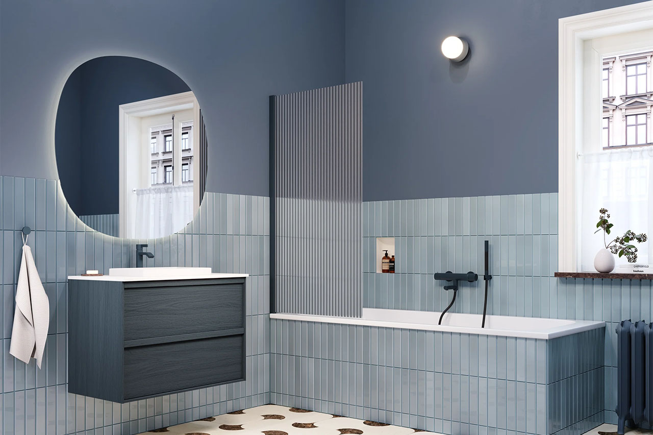 Tontion blått badrum